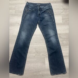 Silver Jeans Women's Dark Blue Boot Cut Jeans